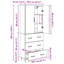  Highboard With Drawer 2 Pcs Old Wood Engineered Wood And Glass-2072769542