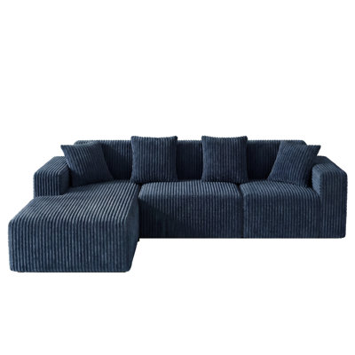 3 Seater Corduroy Sofa & Chaise