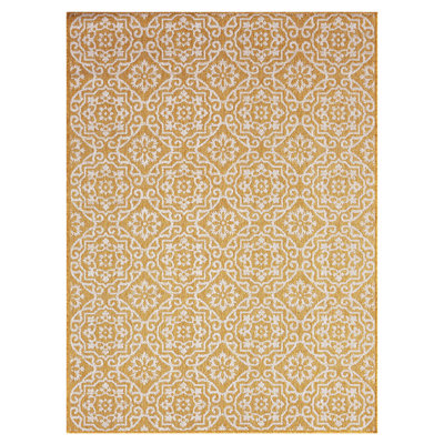 Tapis d'intérieur / extérieur à motif géométrique de style champêtre Danica Nicole Miller