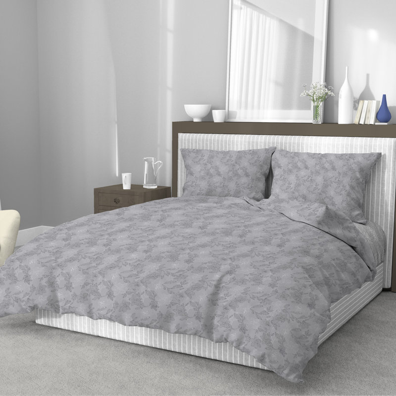 Brawner Cotton Floral Duvet Cover Set with Pillowcases