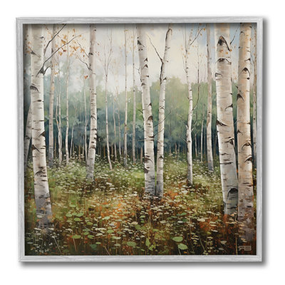 Birch Forest Vegetation Framed Giclee Art by RB