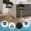 Ensemble de 2 tabourets de bar pivotants en velours, tabourets de bar à hauteur ajustable, base dorée moderne avec dossier tissé rembourré pour la salle à manger de comptoir de cuisine, noir-1393982422-1397164272