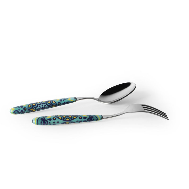Excelsa set of 24 cutlery Mandala Mediterraneo steel