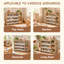  Organisateur de rangement pour enfants en bois blanc et naturel 3 niveaux avec 9 bacs de rangement