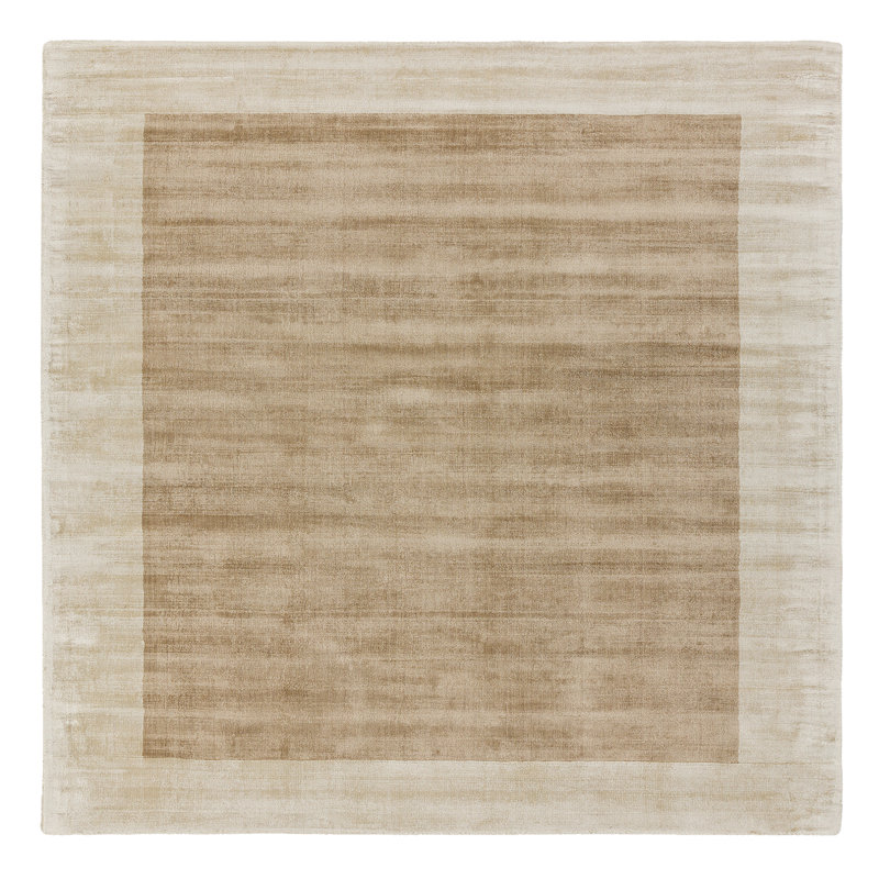 Desrosiers Shinny Bordered Putty/Champagne Area Rug, Square 160cm