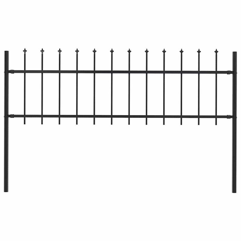 Raziya 2D Garden Picket Fence Panel, 0.6m H x 1.8m W