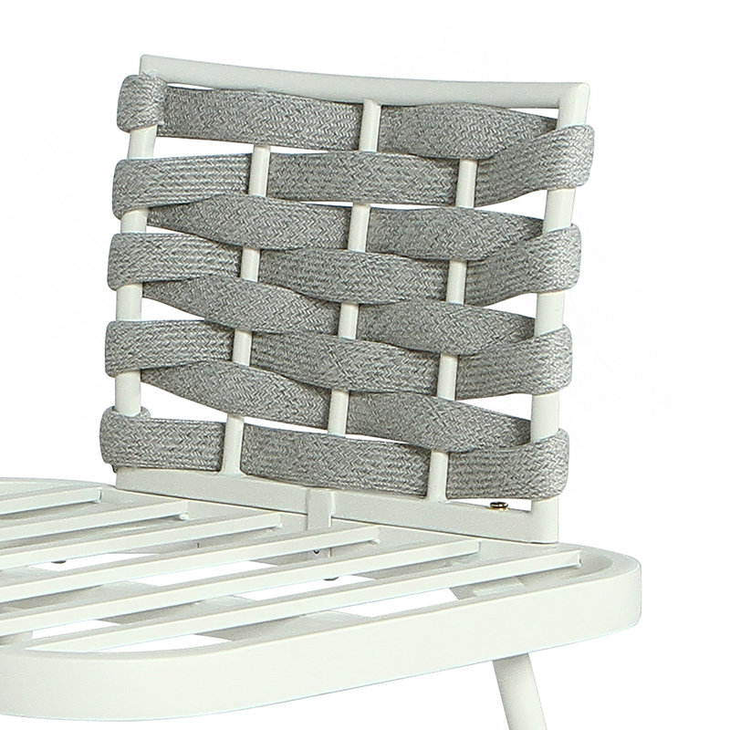 Mariano Steel Loveseat And Table, Off White;Grey, Gray, Off-White
