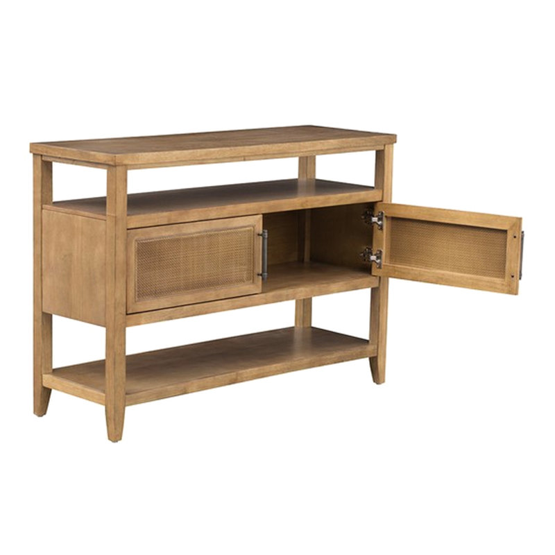 Console Toast Almond avec 2 compartiments de porte et de nombreuses portes de rangement