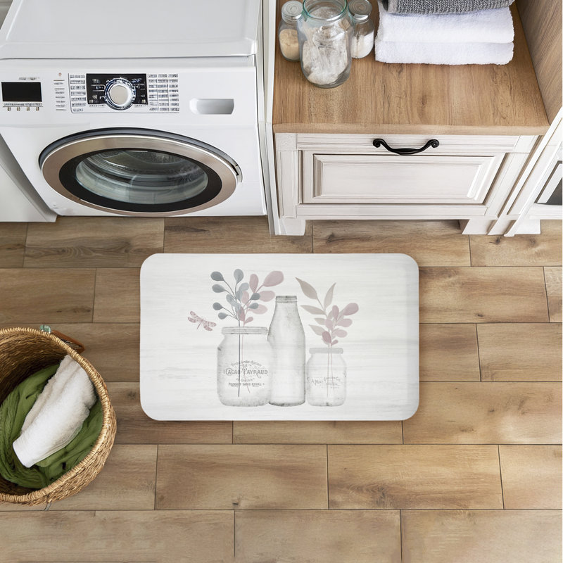 Tapis de sol simple imprimé fleurs sauvages, imprimé par Kim Allen, 30 po x 18 po