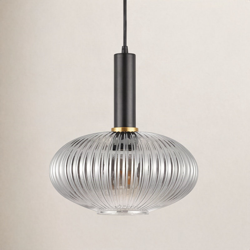 Koto 1 - Light Black/Gold Single Pendant