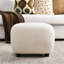 Fauteuil pivotant rembourré en lin avec repose-pieds-1350640576