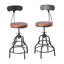 Tabouret pivotant en bois massif Jaisyn