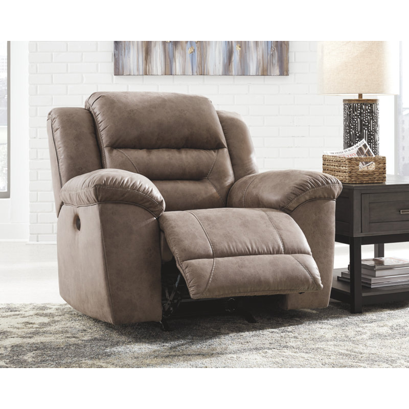 Fauteuil inclinable standard à bascule Reavis, Électrique, Similicuir brun