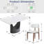 Fairy 5-Piece Modern Rectangular Sintered Stone Dining Table Set With 4 Solid Wood Chairs-114902876