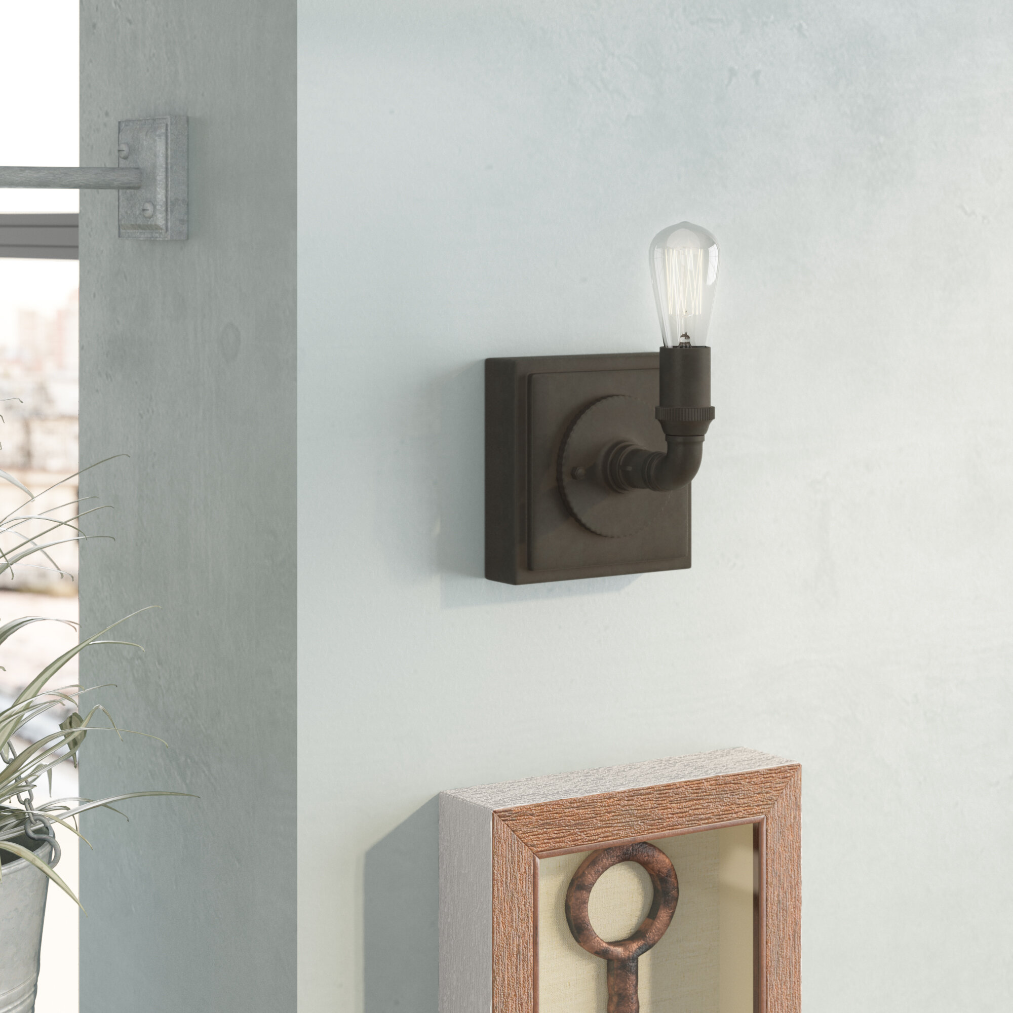 discount rustic wall sconce        
        <figure class=