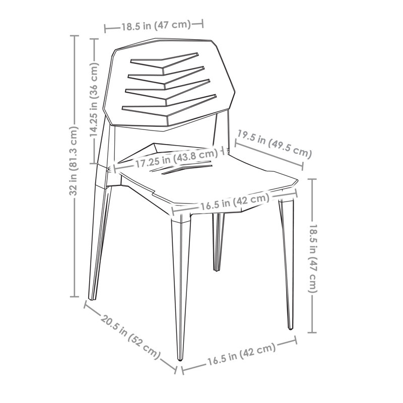 Chaise Janemarie, Noir