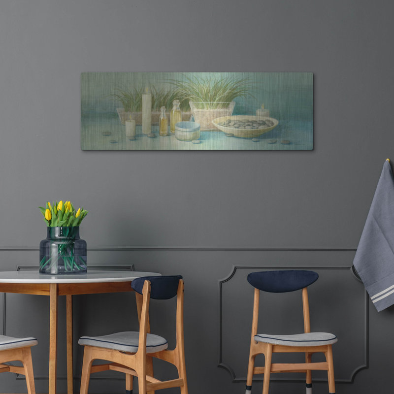  «Tranquil Spa 1» par Danhui Nai, art mural en métal, 48 po x 16 po, H 16 po x l 48 po