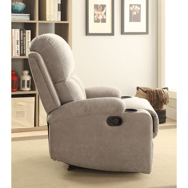 Grey Recliner With Cup Holder