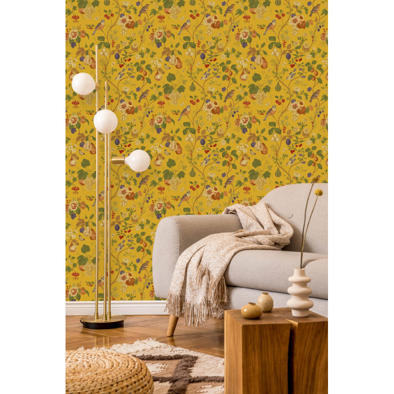 Panneau de papier peint fruits, L 2,08 pi x L 10,42 pi