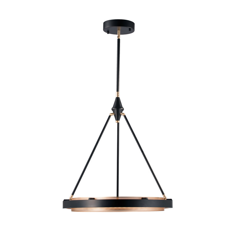 Duo 1 - Light LED Pendant, 26.25" H x 23.625" W x 23.625" D, Gold Shimmer
