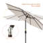 Parasol de marché rond 106,3 po Asyraf-543737101