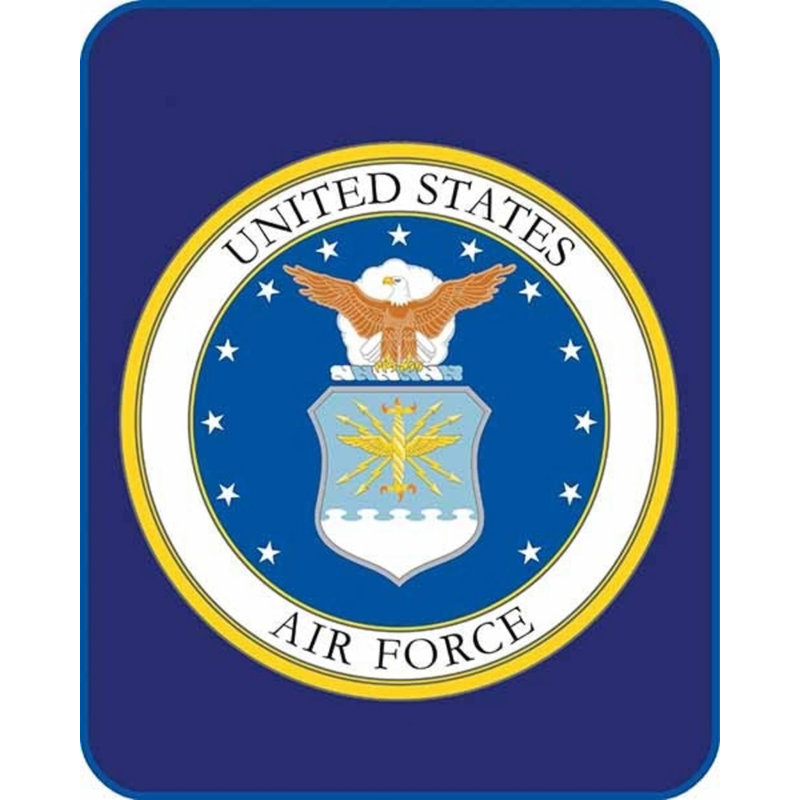Couverture ultra en peluche en fausse fourrure Air Force des États-Unis