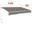 Dakota Fields Fabric Cover Retractable Patio Awning-132799826-20748281
