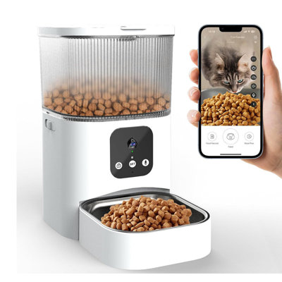 Automatic Cat Food Feeder Pet Food Dispenser  Cat Food Bowl3L Automatic Dogs Feeder with Camera