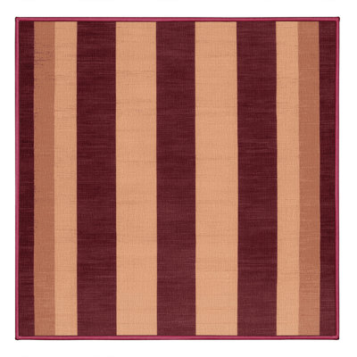 Machine Washable Checkered Red Area Rug