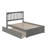 Aiston Solid Wood Platform Bed with Panel Footboard and Roll Out Trundle-1116850548