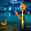 Tête de citrouille gonflable terrifiante 10 pi fantôme avec marteau, décoration d'Halloween pour cour extérieure à DEL, imperméable