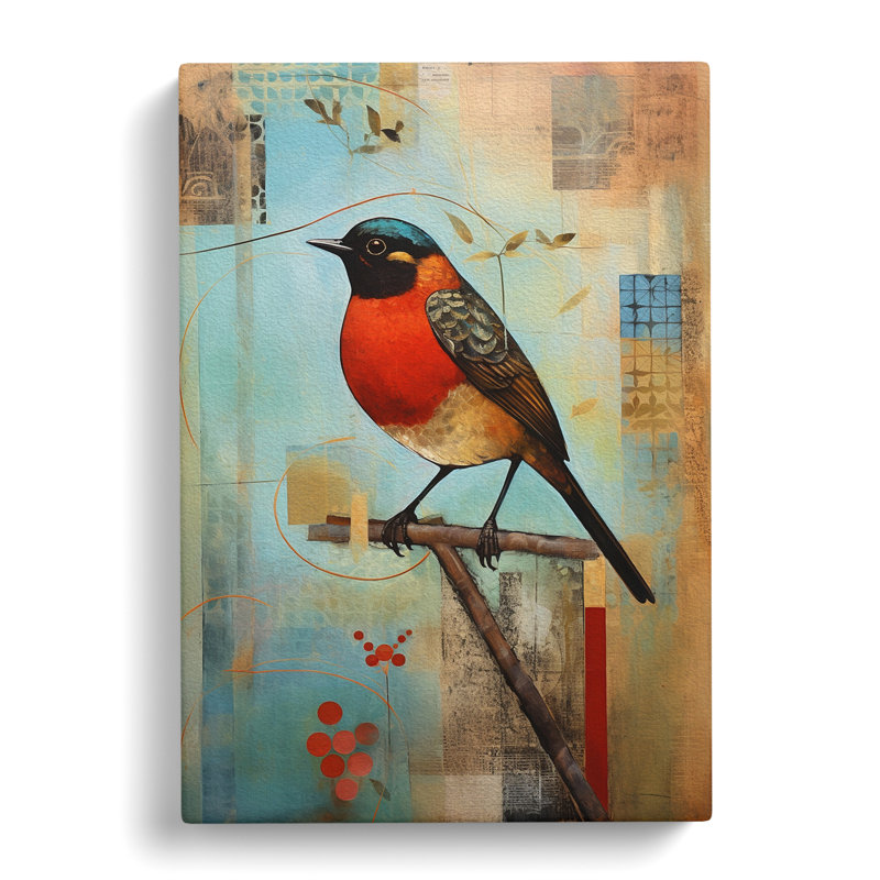 Robin Bird Constructivism - No Frame Print, 76cm H x 50cm W x 3cm D