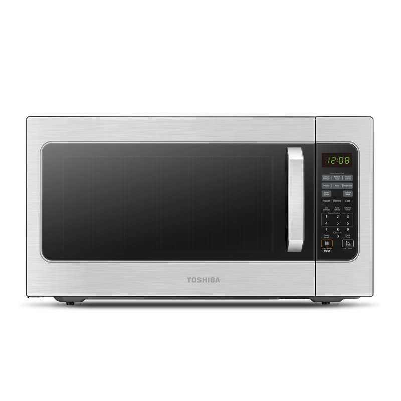 Grand four à micro-ondes de comptoir de 2,2 pi³, capteur intelligent, 6 options de mise en sourdine, 1200 W, argenté