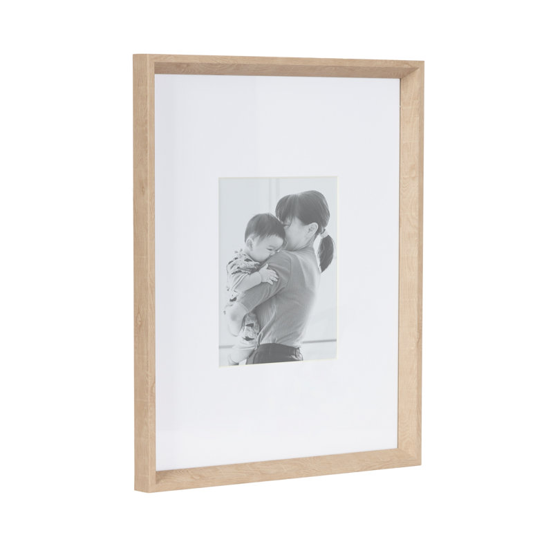 Baislee Matte Picture Frame - Set of 3 with Mat, Natural