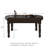Solid Wood Rubberwood black Dining Table-941326898