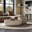 Ensemble de table basse moderne en bois, table de salon ronde minimaliste