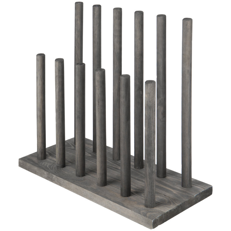 6 Pair Wooden Boot Storage Organizer Rack