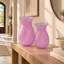 Vases de table en verre texturé dépoli en forme de tulipe Fleurine, ensemble de 2, verre coloré, violet-42260729