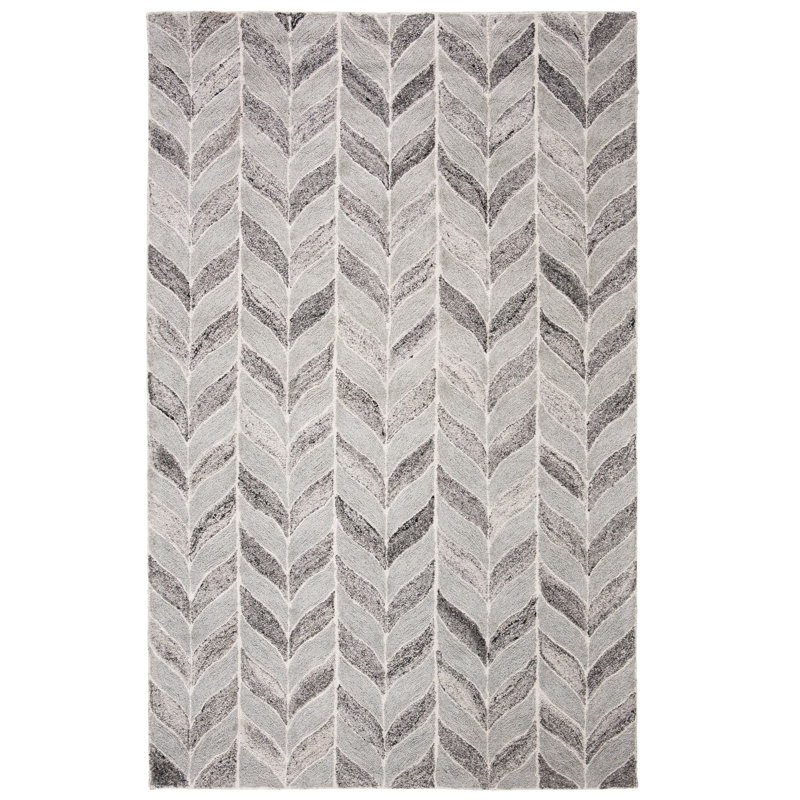 Nit Hand Tufted Performance Chevron Rug, Rectangle 4' x 6'