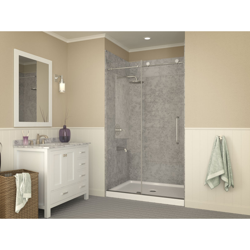 Fissure Series 48 W 36 D Rectangular Base Shape Single Shower Base No Integrated Seat Included