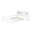 Lit plateforme en bois blanc avec rangement intégré pour la tête de lit et garde-corps-1937752184-1937752187