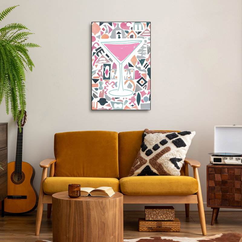 Impression sur toile, "Steemplix" - Martini rose par Patricia Pinto