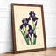 Iris Study Botanical - Framed Print-917982957-917982961