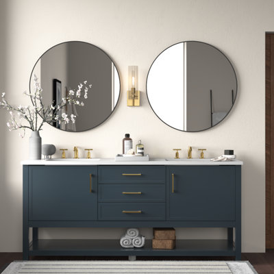 Meuble-lavabo double 72 po Vicini