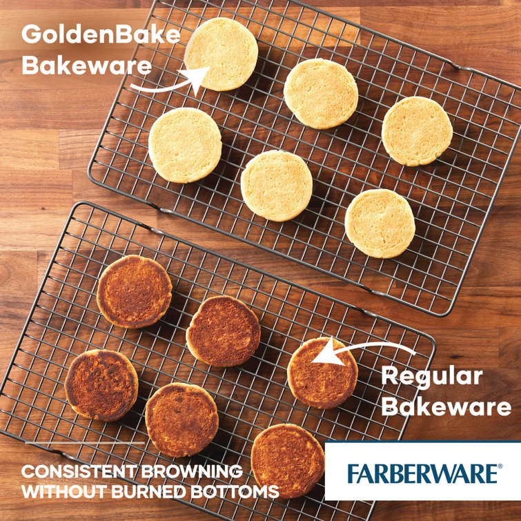 Farberware Bakeware Nonstick Cookie Baking Sheets, 3-Piece Set, Gray