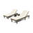 Morell Outdoor Acacia Chaise Lounge with Table-691625835-691608113