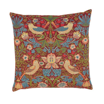 Strawberry Thief Tapestry Cushion with Feather Filler 