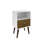 18" Nightstand in White and Rustic Brown (1-Drawer)-1327183790