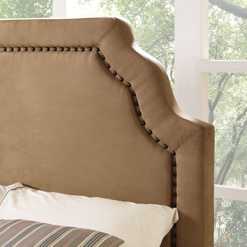 Benedict Upholstered Headboard, Camel Microfiber, King