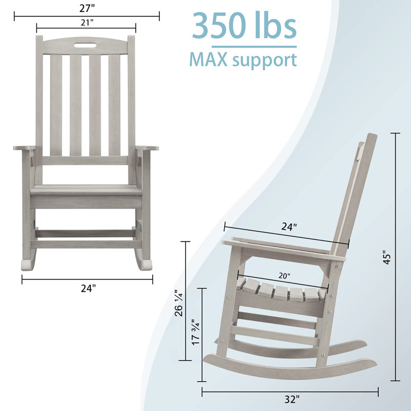 Chaise berçante d'extérieur, Gris